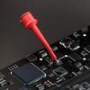 Cleqee 10PCS Multimeter Test Hook Clips SMD IC Cable Welding Test Clip for DIY Electronic Components Testing Red&Black