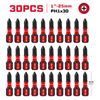 Geinxurn Impact Tough #1 Phillips 1 in. Insert Driver Bits,30Pack Bulk PH1 Screwdriver Bits Set