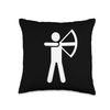 Archery Set. Field Archery Bow Design for Archers Throw Pillow