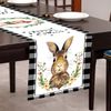 Easter Table Runner Rabbit Tablecloth Table Cover Decor for Home Room Kitchen Dinning Table Decoration 180x35cm