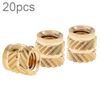 Smgda Knurling Nuts Insert Nuts 20pcs M4 Nuts Knurled Nuts Embedded Nuts Injection Molded Rust Resistant Thermal Conductive 3D Printer
