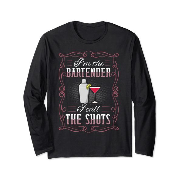Bartending Shaker Mixing Cocktail Bartender Long Sleeve T-Shirt