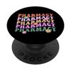 Retro Groovy Pharmacy Funny Future Pharmacist Graduation PopSockets Swappable PopGrip