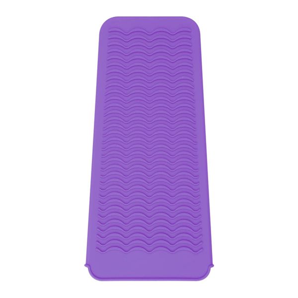 Jagowa Heat Resistant Mat Silicone Mat for Hair Straightener Flat Iron Curling Iron Hot Hair Tools(Purple)