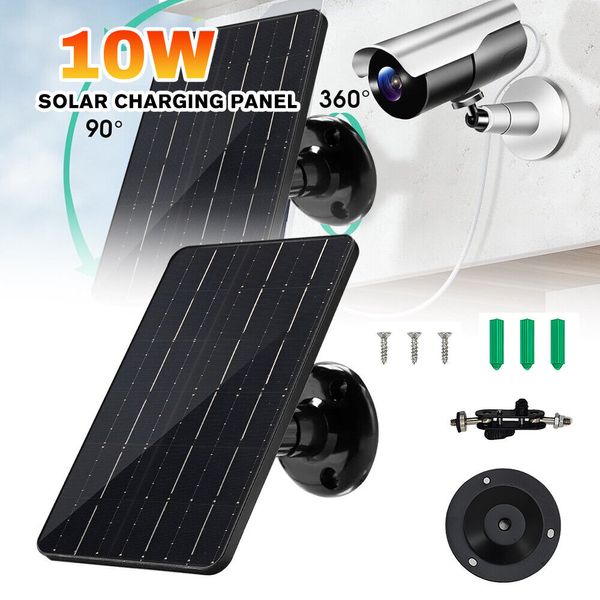 10W 5V Solar Panel Supply for Outdoor Security Camera Waterproof Solar Charger