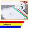 20Pcs A5 Plastic Wallets Transparent File Bags Zip File Bag(White Zip)