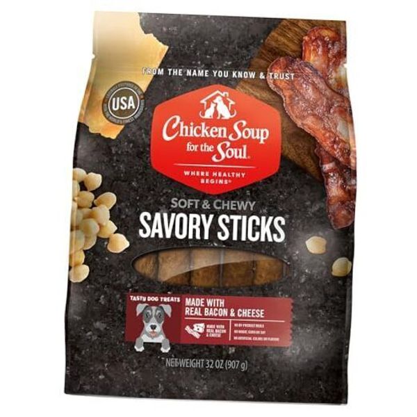 Pet Food Savory Sticks Dog Treats, 32 Ounce 2 Pound (Pack of 1) Bacon & Cheese