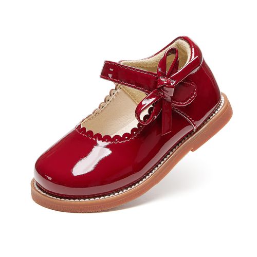 PHIRAMIN Toddler Girl Mary Jane Oxford Red Dress Shoes Size 11-Little Girl Patent Leather School Uniform Shoes
