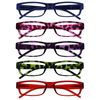 The Reading Glasses Company Value 5 Pack Lightweight Mens Womens Blue Pink Purple Green Red RRRRR32-3456Z +2.00
