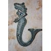 Vintage-Look Mermaid Towel Hooks, Bronze-Look Solid Cast Iron, 5 1/2" - Bundle 4 Items