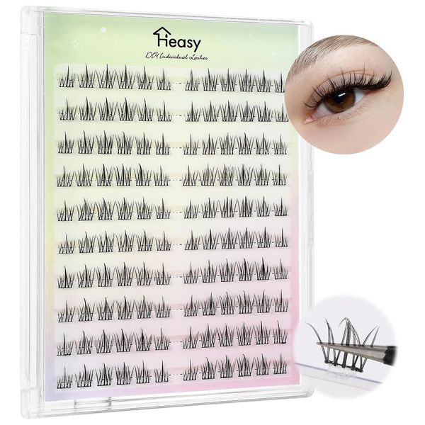 Reusable Self Adhesive Eyelashes, Manga Styles Lash Clusters 120pcs Reusable Adhesive Eyelashes 9-12mm Anime Lash Clusters DIY at Home