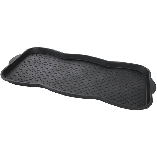 15x30 Black Recycled Plastic Contoured Boot Tray KS137(ST) SIM Supply, Inc.