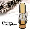 akindou Practice Introduction B Flat Clarinet Mouthpiece Set with Lead Ready to Use (Silver)