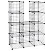 Wire Cube Storage 12-Cube Storage Organizer Metal DIY Modular Cabinet Bookshelf 