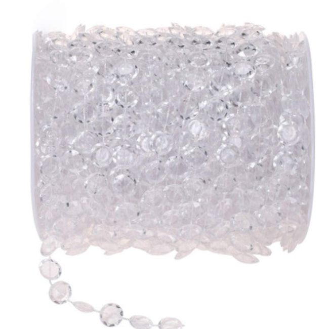 A'sTool Crystal Beaded Curtain Decorative 30M Clear