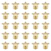 sourcing map 25 Pcs Metal Stud Rivets 12mm Star Shape Decoration Screw Back Studs, Gold