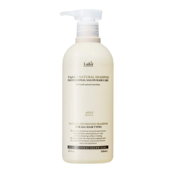 LA'DOR TripleX 3 Deep Cleansing Shampoo for Dry Itchy Sensitive Scalp Dandruff Naturally-derived Ingredients Tea Tree Lemon Lavender Sulfate-free Korean Hair Care