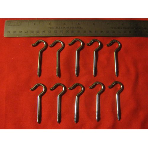 Lot Ceiling Hooks: 10 True Value Hardware 2 &9/16in hooks & 4 Liberty 3 in hooks