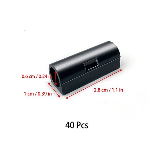 Pack of 40 Black Cable Holder, Cable Clips, Self-Adhesive Desk Cable Guide, Cable Organiser Clip, Cable Organiser for Cable Clips, Desk, Office and Home (01 Small)
