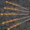 Masonry Drill Bit Set 7/16" Carbide Tip Titanium Drill Concrete Brick Rock-5Pcs