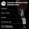 Lightweight Garlic Mincer - Rust-Proof, Mirror Satin Finish for Stylish Kitchens