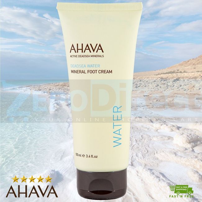 ⭐️⭐️⭐️⭐️⭐️ AHAVA Deadsea Water Mineral Foot Feet Cream Lotion 100 ml, 3.4 fl. oz