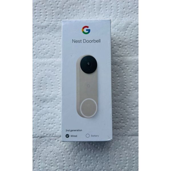 *New&Sealed* Google Nest Video Doorbell Wired (2nd Gen) Linen-Security Camera