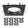 ledscom.de 12 Ceiling mounting Frames RIR, Angular, Black matt