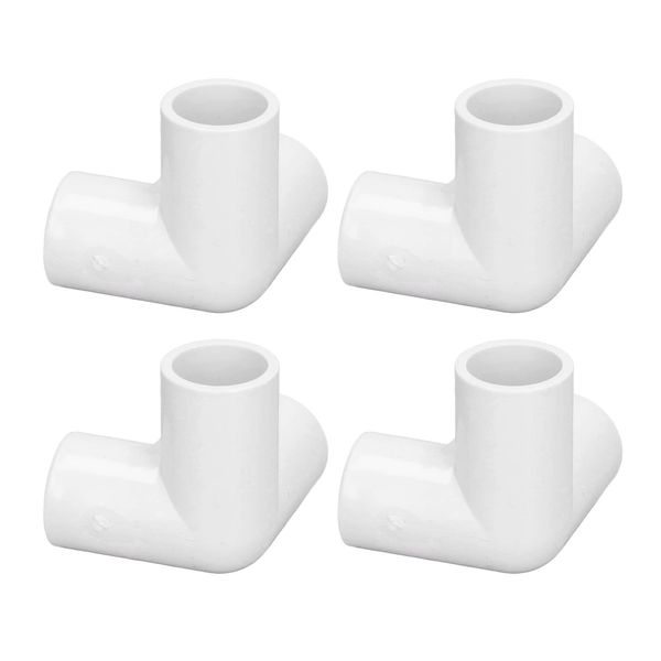 10PCS 3 Way Pipe Fittings PVC Plastic Right Angle Tee Corner Connector 20mm Inner Diameter(White) Pipeline and Accessories (White)