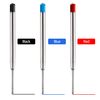 HeTaoCat Replaceable Ballpoint Pen Refills, Blue Ink Refill Pack of 5, Medium Point Metal Refill(Black)