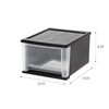 IRIS 4-Piece 7-Quart Stacking Drawer (Black, Medium)