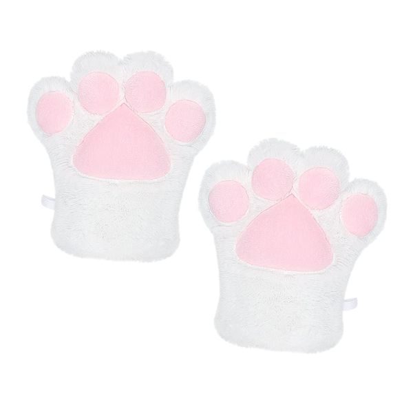 Plush Cat Paw Gloves Cute Cat Bear Dog Claws Gloves Winter Warm Cartoon Animal Mittens Full Finger Thermal Gloves Hand Warmer Handwear Halloween Christmas Cosplay Party Costume Gloves For Adults Teens