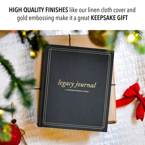 Grandparents Legacy Journal (Charcoal, 85 Pages) by Duncan & Stone - Memory Journal for Grandparents & Parents - Grandma Story Album - Ideal Gift of a Legacy Journal