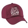 Flox Creative Maroon Baseball Cap Only Eggs I Eat Vegan Chocolate
