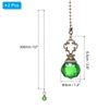 PATIKIL Ceiling Fan Pull Chain, 2 Pack 12" Decorative Crystal Pendant Chain Extender Charm Extension Pull String for Ceiling Fans Light Lamp, Clear