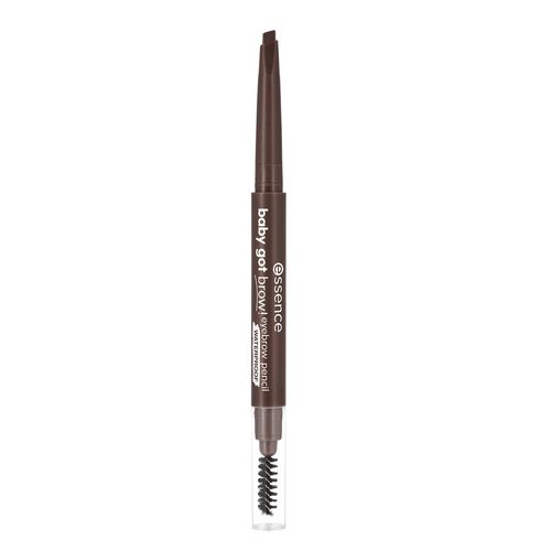 essence baby got brow! eyebrow pencil, no. 20, brown, long-lasting, instant result, natural, vegan, waterproof, no microplastic particles, nanoparticles free, 1 pack (0.25 g)
