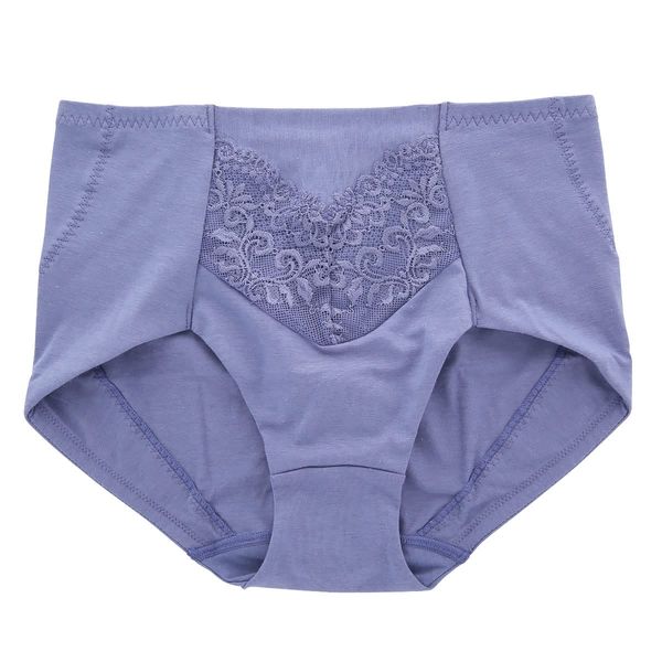 [SHIROHATO] Twin Cloth Twin-cross Skin Fit Organic Cotton Control Panties 2 (BU-Blue, LL), BU-Blue