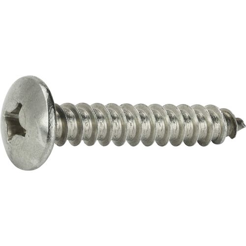 #6 x 1/2" Truss Head Sheet Metal Screws, Full Thread, Phillips Drive, Stainless Steel 18-8, Bright Finish, Self-Tapping, Quantity 1000 by Fastenere