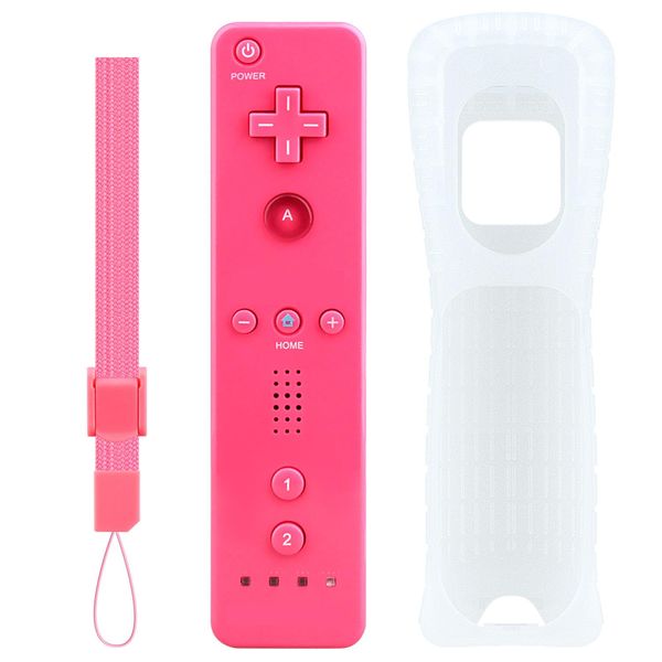 OSTENT Motion Sensor Bluetooth Wireless Remote Controller for Nintendo Wii Console Game Color Pink