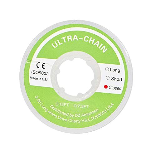 RZJZGZ Clear Dental Orthodontic Elastic Chain Power Chains Brace Orthodontic Spool Elastic Rubber Band (Closed)