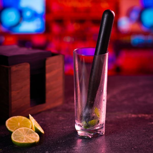 Plastic Muddler Black by bar@drinkstuff | Cocktail Muddler, Bar Muddler, Drinks Muddler, Muddling Stick - Ideal for Making Mojito Cocktails