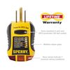 Sperry Instruments GFI6302 GFCI Outlet / Receptacle Tester, Standard 120V AC Outlets, 7 Visual Indication / Wiring Legend, Home & Professional Use, Yellow & Black