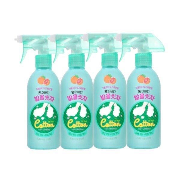 [Shinsegae Mall] On the Body Wash Feet Cotton Foot Shampoo Grapefruit Scent 385ml x 4