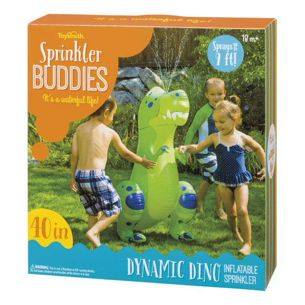 Toysmith Sprinkler Buddies Dynamic Dino Inflatable Outdoor Sprinkler