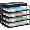 Euiuxoy Document Tray, File Rack, Letter Case, Document Storage Box, Document Organizer, A4, Tabletop Storage Rack, Letter Tray, Assembly, Vertical, Desk Document Rack, Small Storage, Document Rack,
