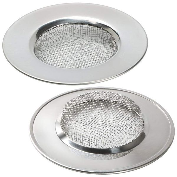 2 PCs 7.5 X 1.8 CM Bathroom Shower Hair Sewer Plug Cleaner Wash basin Metal Hairs Trap Catch Hole Bathtub Drain Catcher Bath Strainer Mesh Long Hair Filter