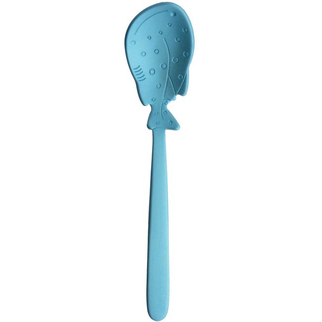 Nagao Tsubamesanjo Petit Marine Aluminum Ice Spoon, Light Blue, 4.6 inches (11.7 cm), Whale Shark Made in Japan