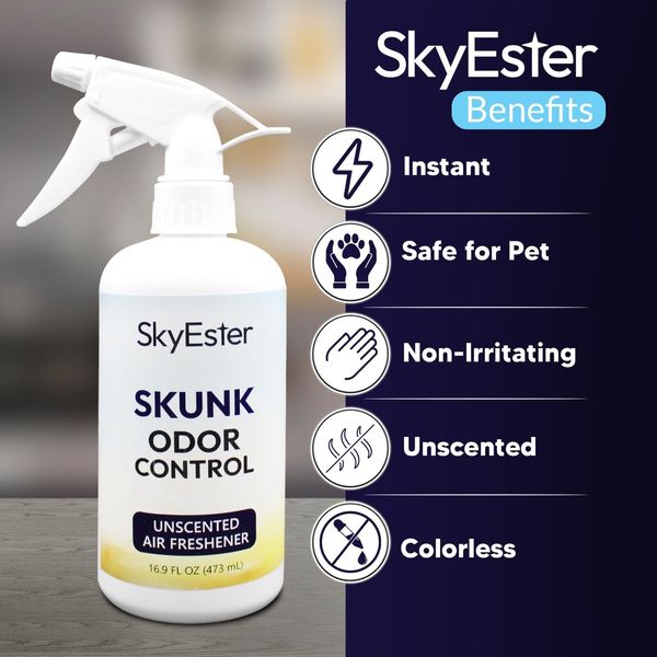 Skunk Odor Eliminator Pet Odor Control [Unscented Advance Formula]