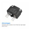 sourcing map Circuit Overload Protector 7A AC125/250V DC32V Automatic Reset Thermal Circuit Breaker 2pcs