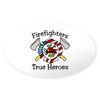 CafePress True Heroes Sticker Oval Car Bumper Sticker(10-Pack)